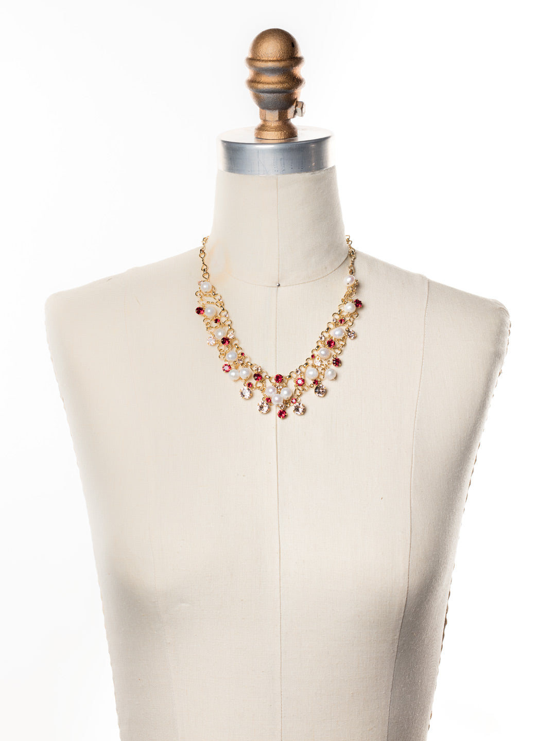 Clustered Tennis Necklace - White Gold – Huerta Jewelry